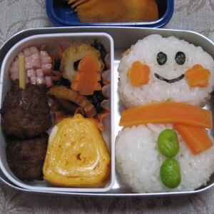 簡単キャラ弁☆ゆきだるまのお弁当♪